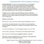 CATWA 2002 'day of no prostitution' conference program